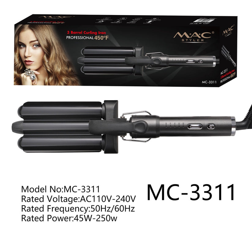 BOUCLEUR PROFESSIONNEL MAC-MC331 TRIPLE BARILS